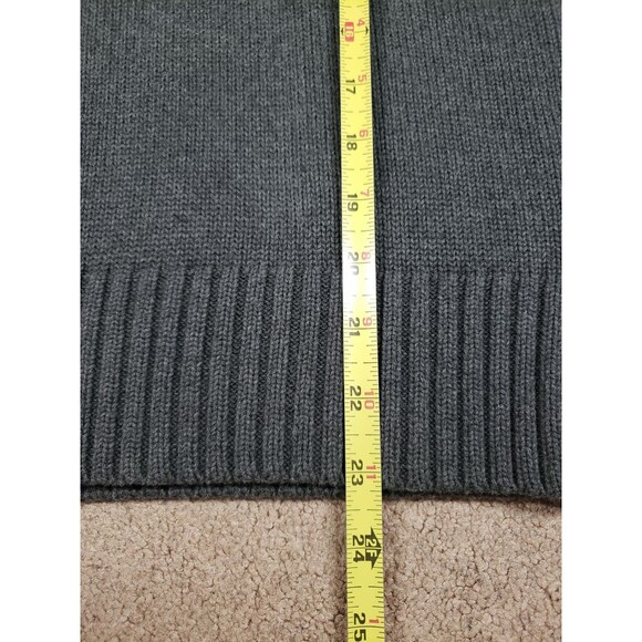 Lauren Ralph Lauren Women’s Sweater Cowl Neck Bone Botton Dark Gray Size Large - Picture 6 of 6